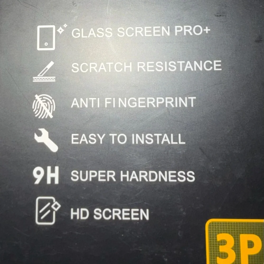 iPhone 12 Glass Screen Protector 3-Pack, includes 2 brand new camera protectors